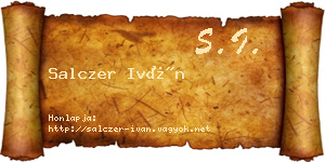 Salczer Iván névjegykártya